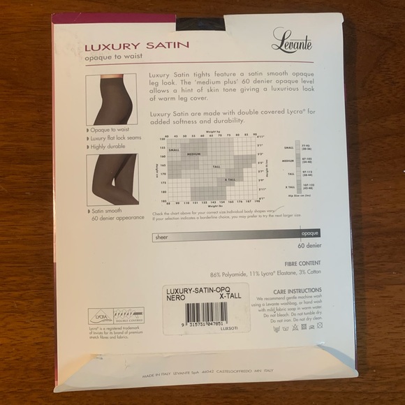 Levante pantyhose, 2 pairs: opaque & semi-opaque - Picture 5 of 5